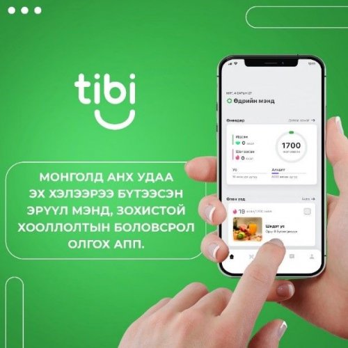 Таны хувийн хоол зүйч Tibi апп мэндэллээ